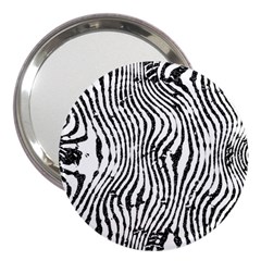 Zebra Print Stripes 3  Handbag Mirrors by SpinnyChairDesigns