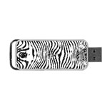 Zebra Print Stripes Portable USB Flash (One Side) Front