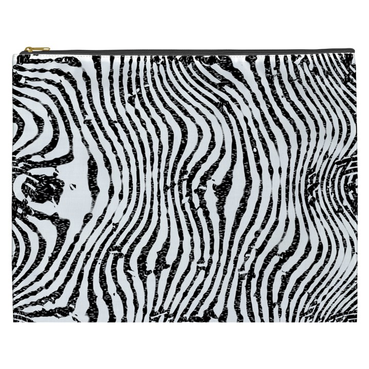 Zebra Print Stripes Cosmetic Bag (XXXL)