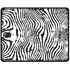 Zebra Print Stripes Double Sided Fleece Blanket (medium)  by SpinnyChairDesigns