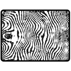 Zebra Print Stripes Double Sided Fleece Blanket (large)  by SpinnyChairDesigns