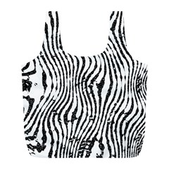 Zebra Print Stripes Full Print Recycle Bag (l) by SpinnyChairDesigns