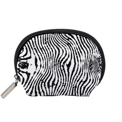 Zebra Print Stripes Accessory Pouch (small) by SpinnyChairDesigns