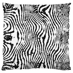 Zebra Print Stripes Standard Flano Cushion Case (one Side) by SpinnyChairDesigns