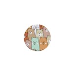 Colorful-baby-bear-cartoon-seamless-pattern 1  Mini Magnets Front