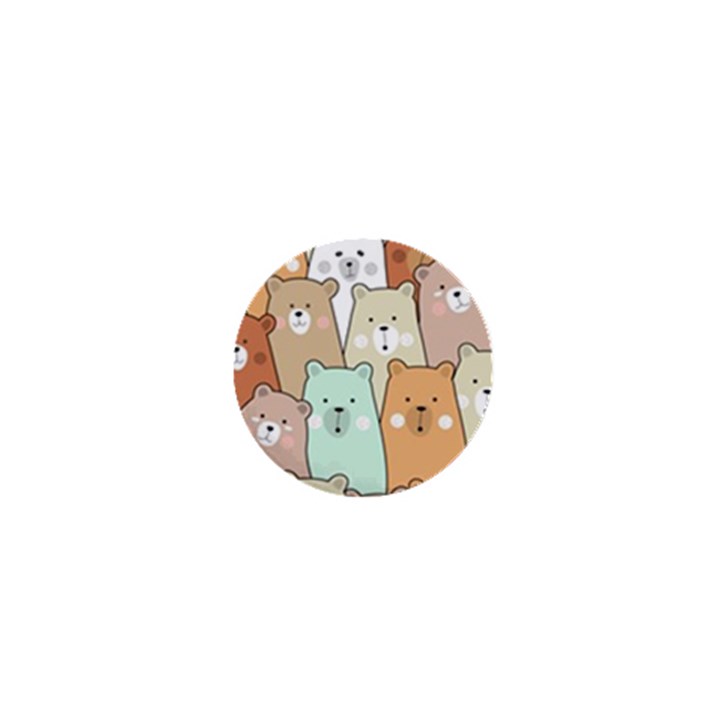 Colorful-baby-bear-cartoon-seamless-pattern 1  Mini Magnets