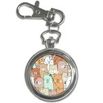 Colorful-baby-bear-cartoon-seamless-pattern Key Chain Watches Front