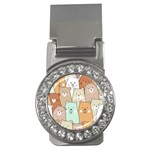 Colorful-baby-bear-cartoon-seamless-pattern Money Clips (CZ)  Front