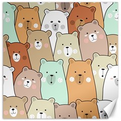 Colorful-baby-bear-cartoon-seamless-pattern Canvas 12  X 12  by Sobalvarro