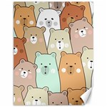 Colorful-baby-bear-cartoon-seamless-pattern Canvas 12  x 16  11.86 x15.41  Canvas - 1