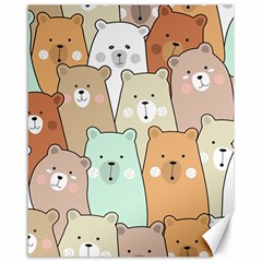 Colorful-baby-bear-cartoon-seamless-pattern Canvas 16  X 20  by Sobalvarro