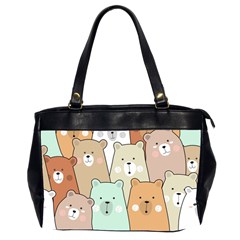 Colorful-baby-bear-cartoon-seamless-pattern Oversize Office Handbag (2 Sides) by Sobalvarro