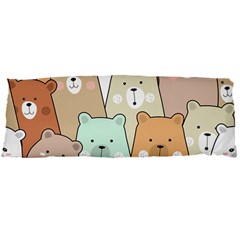 Colorful-baby-bear-cartoon-seamless-pattern Body Pillow Case Dakimakura (two Sides) by Sobalvarro