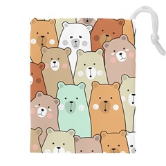 Colorful-baby-bear-cartoon-seamless-pattern Drawstring Pouch (4xl) by Sobalvarro