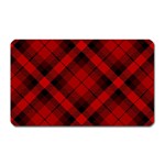 Red and Black Plaid Stripes Magnet (Rectangular) Front