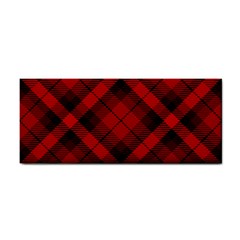 Red And Black Plaid Stripes Hand Towel