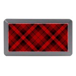 Red and Black Plaid Stripes Memory Card Reader (Mini) Front