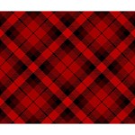 Red and Black Plaid Stripes Deluxe Canvas 14  x 11  (Stretched) 14  x 11  x 1.5  Stretched Canvas