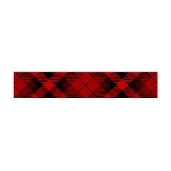 Red And Black Plaid Stripes Flano Scarf (mini) by SpinnyChairDesigns