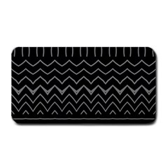 Black And White Minimalist Stripes  Medium Bar Mats by SpinnyChairDesigns