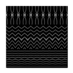 Black and White Minimalist Stripes  Face Towel Front