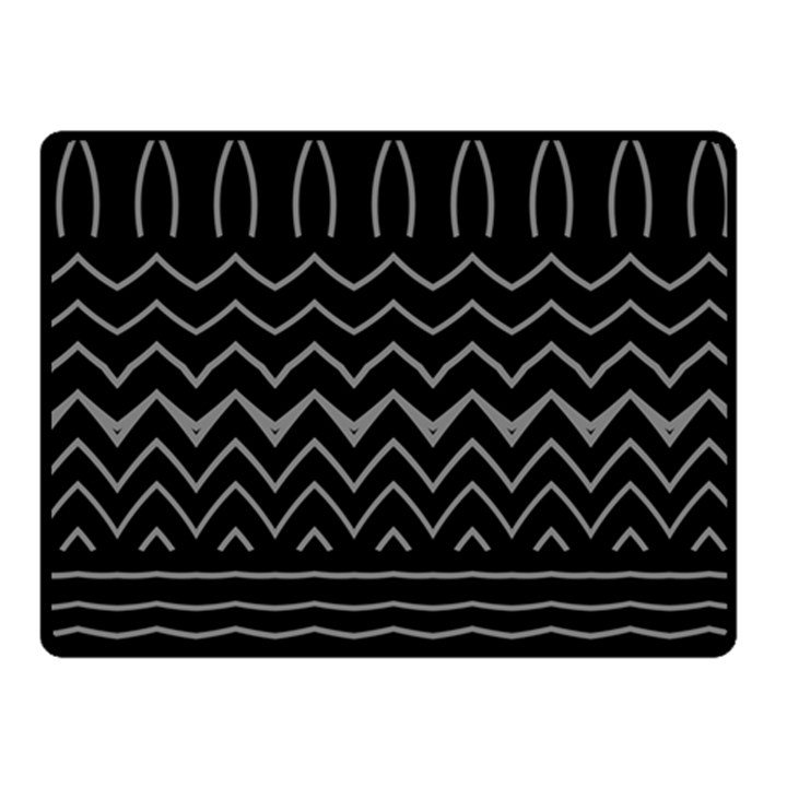 Black and White Minimalist Stripes  Fleece Blanket (Small)