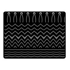 Black And White Minimalist Stripes  Double Sided Fleece Blanket (small)  by SpinnyChairDesigns