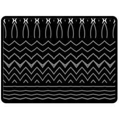 Black And White Minimalist Stripes  Double Sided Fleece Blanket (large)  by SpinnyChairDesigns