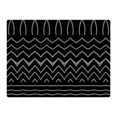 Black And White Minimalist Stripes  Double Sided Flano Blanket (mini)  by SpinnyChairDesigns