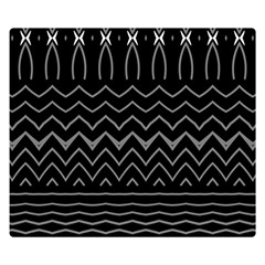 Black And White Minimalist Stripes  Double Sided Flano Blanket (small)  by SpinnyChairDesigns