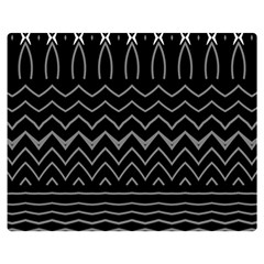 Black And White Minimalist Stripes  Double Sided Flano Blanket (medium)  by SpinnyChairDesigns