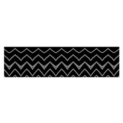 Black And White Minimalist Stripes  Satin Scarf (oblong) by SpinnyChairDesigns