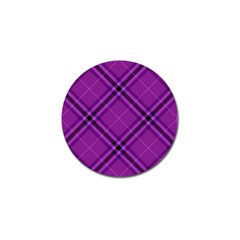 Purple And Black Plaid Golf Ball Marker (10 Pack) by SpinnyChairDesigns