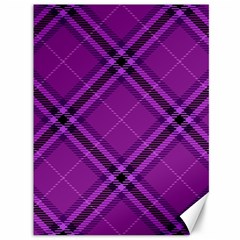 Purple And Black Plaid Canvas 36  X 48  by SpinnyChairDesigns