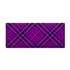 Purple And Black Plaid Hand Towel