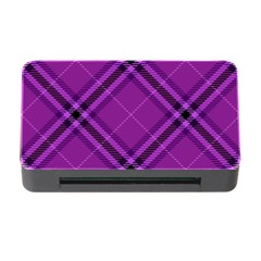 Purple And Black Plaid Memory Card Reader With Cf by SpinnyChairDesigns