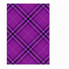 Purple And Black Plaid Large Garden Flag (two Sides) by SpinnyChairDesigns