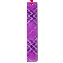 Purple And Black Plaid Large Book Marks by SpinnyChairDesigns