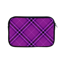 Purple And Black Plaid Apple Macbook Pro 13  Zipper Case by SpinnyChairDesigns