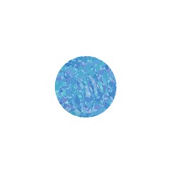 Light Blue Abstract Mosaic Art Color 1  Mini Buttons by SpinnyChairDesigns