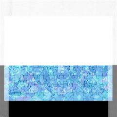 Light Blue Abstract Mosaic Art Color Rectangular Jigsaw Puzzl by SpinnyChairDesigns