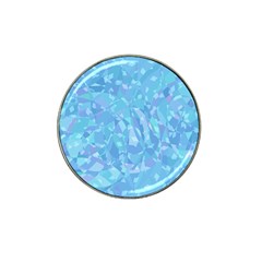 Light Blue Abstract Mosaic Art Color Hat Clip Ball Marker by SpinnyChairDesigns