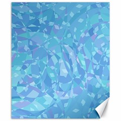 Light Blue Abstract Mosaic Art Color Canvas 8  X 10  by SpinnyChairDesigns