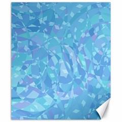 Light Blue Abstract Mosaic Art Color Canvas 20  X 24  by SpinnyChairDesigns