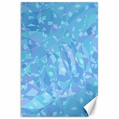 Light Blue Abstract Mosaic Art Color Canvas 24  X 36  by SpinnyChairDesigns