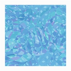 Light Blue Abstract Mosaic Art Color Medium Glasses Cloth (2 Sides) by SpinnyChairDesigns