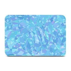 Light Blue Abstract Mosaic Art Color Plate Mats by SpinnyChairDesigns