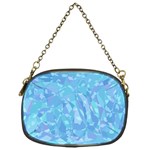 Light Blue Abstract Mosaic Art Color Chain Purse (One Side) Front