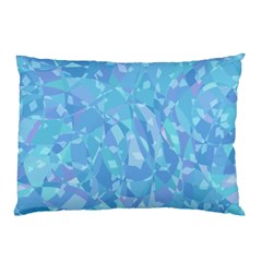 Light Blue Abstract Mosaic Art Color Pillow Case by SpinnyChairDesigns