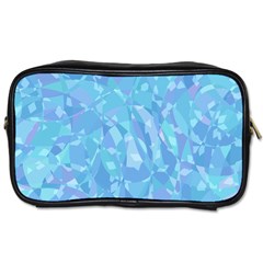 Light Blue Abstract Mosaic Art Color Toiletries Bag (two Sides) by SpinnyChairDesigns